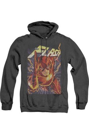 Gildan Justice League of America Flash One Adult Heather Hoodie / Hooded Sweatshirt
