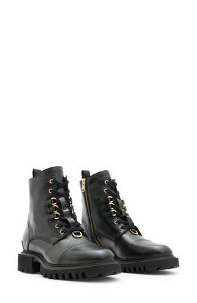 AllSaints Lydia Cap Toe Combat Boot in Black at Nordstrom Rack, Size 10