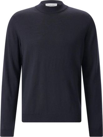 Roberto Collina Merino Crewneck Sweater - Heren - Sweatshirts - Blauw - 2XL - Wol - Hoodies & sweatvesten