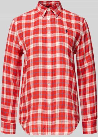 Polo Ralph Lauren Oversized Hemdbluse aus reinem Leinen in Rot, Gr&ouml;&szlig;e XL