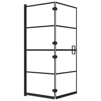 vidaXL Vidaxl - Pannello Doccia Pieghevole In Esg 120x140 Cm Nero