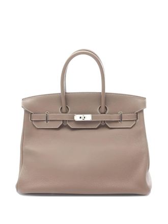 Herm&egrave;s 2014 35 Birkin tote bag - women - Calf Leather - One Size - Grey