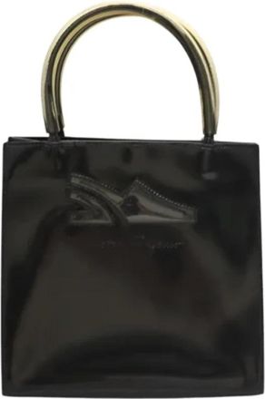 Ferragamo Tweedehands leren handtassen - Dames - Vintage Handtas - Zwart - ONE Size - Leer - Vintage