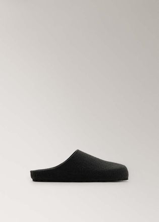 Mango Scarpe feltro zoccolo nero - Donna - 36 - MANGO