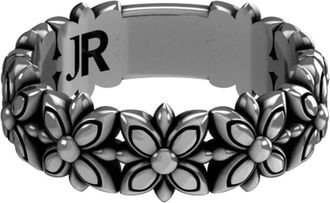 John Richmond Ring met Bloemmotief - Dames - Ringen - Grijs - ONE Size - Accessoires