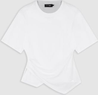 Jeanne Vouland Tee-shirt Oshi Wrap Coton Blanc