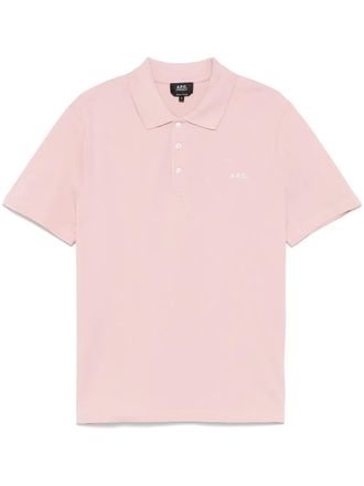 A.P.C. cotton polo shirt - men - Cotton - L - Pink