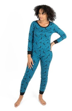 Leveret Womens Cotton Matching Family Pajamas, Wild Canvas Prints in Moon at Nordstrom, Size X-Small