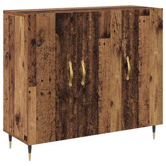 Berkfield Home Sideboard with Storage with Door Brown 90 x 34 x 80 cm Engineered wood