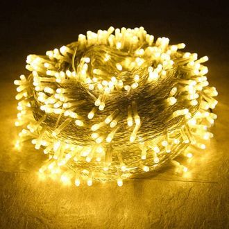 OEM Guirnalda De Luces, 8 Modos, Led Blanco C&aacute;lido, Cable De Cobre, Ip65, Para Interior/exterior (navidad)