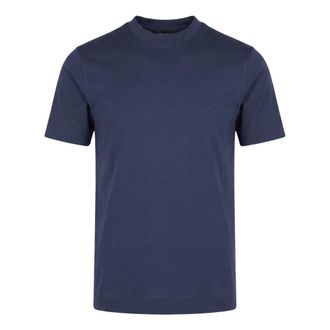 Emporio Armani Ribbed Crew Neck T-shirt - Heren - T-shirts - Blauw - M - Katoen - Tops