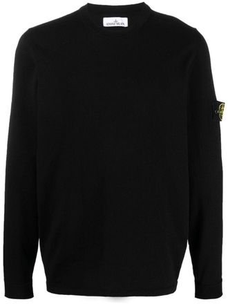 Stone Island Rundhalspullover aus Baumwolle von Stone Island