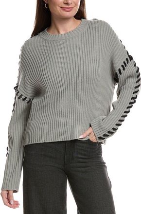 Theo & Spence Theo And Spence Ribbed Whipstitch Sweater