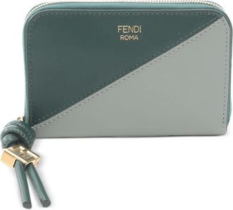 Fendi 2020s Diamond zip-around wallet - Green
