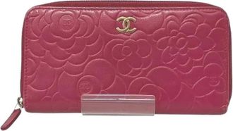 Chanel Pre-owned Wallets, female, Pink, Size: ONE SIZE Pre-owned Leather wallets