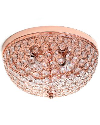 Lalia Home Crystal Glam 2 Light Ceiling Flush Mount