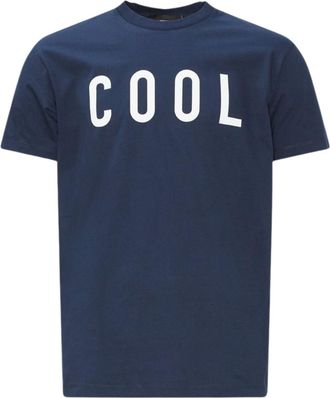 Dsquared2 Marineblauw T-shirt met cool printlogo