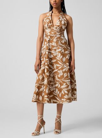 Max Mara Womens Dotted foliage maxi dress