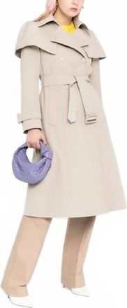 Ferragamo Womens Belted Coat In Beige