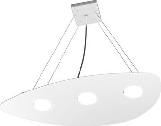 Top-Light Sospensione Moderna Shape Metallo Bianco 3 Luci Gx53