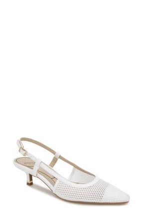Kenneth Cole Martha Kitten Heel Slingback Pump in White Mesh at Nordstrom Rack, Size 8