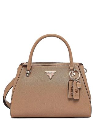 Guess Co logo-plaque tote bag - women - Cotton/Polyurethane/Polyester - One Size - Neutrals