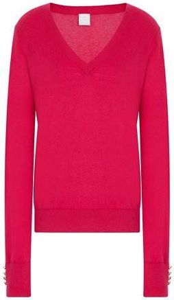 8 by YOOX KNIT METAL BUTTONS DETAIL V-NECK