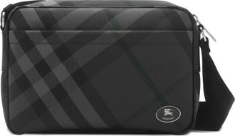 Burberry Borsa messenger a quadri - Nero