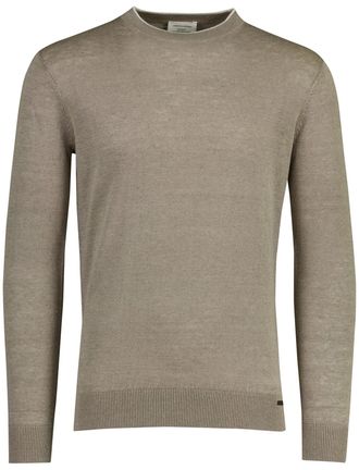 Gentiluomo Khaki trui ronde hals Gentiluomo linnen