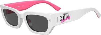 Dsquared2 Icon 0017/S Zonnebrillen - Dames - Zonnebrillen - Wit - 53 MM - Accessoires