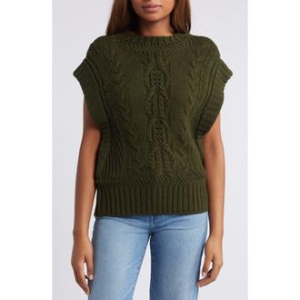 Wit & Wisdom Cable Stitch Sweater in Wintergreen at Nordstrom Rack, Size X-Small