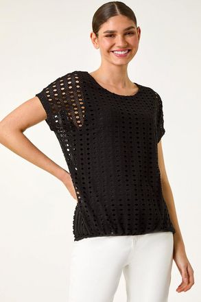 Roman Cut Out Detail Stretch Top