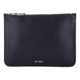 Off-white Zipper Logo Printing Unisex Black OMNF010E188870011000