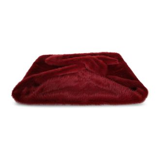 Herno Accessoires, Dames, Rood, ONE Size, Katoen, Sjaal in Lady Alternatieve Bont