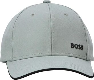 BOSS logo-embossed cap - men - Cotton/Cotton - One Size - 357 GREEN