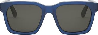 Celine Bold 3 Dots 54mm Geometric Sunglasses in Blue /Smoke at Nordstrom