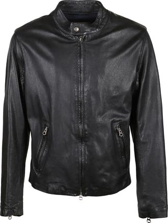 STEWART Leren jack - Zwart