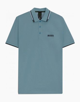 HUGO BOSS Mens Hugo Boss Mens Blue Paddy Pro Polo Shirt - Size: 38