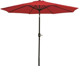 Sunnydaze Aluminum Outdoor Patio Market Umbrella With Tilt And Crank