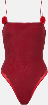 Oséree Floral-applique swimsuit