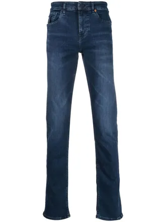 BOSS Jeans met logopatch - Blauw