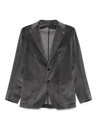 Tagliatore Ribfluwelen jack met twee knopen - Grijs