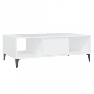vidaXL Tavolino da Salotto Bianco 103,5x60x35 cm in Legno Multistrato - Vidaxl