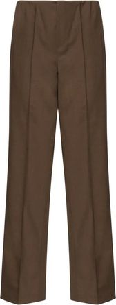 Nineminutes Bruine Baggy Broek - Dames - Straight fit broeken - Bruin - S - Broeken