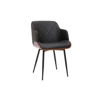 Miliboo Miliboo - Silla De Dise&ntilde;o Negra Con Nogal Lucien