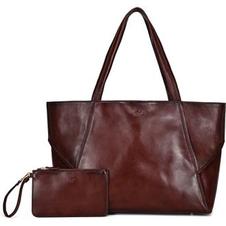 OLD TREND Wishbone Oversized Leather Carryall Tote in Chocolate at Nordstrom