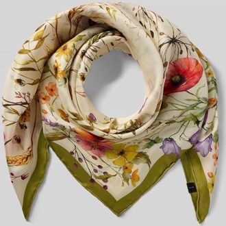 Fraas Seidentuch mit floralem Allover-Print in Schilf, Gr&ouml;&szlig;e 1
