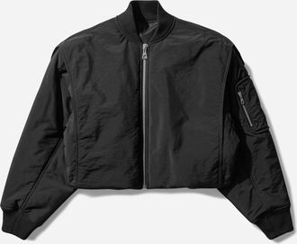 Jean Paul Gaultier Women s Hooded Bomber Jacket Black