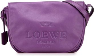 Loewe Purple Leather Heritage Crossbody