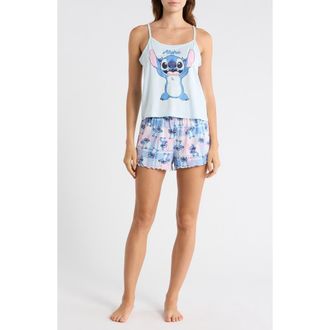 Disney Lilo & Stitch Camisole & Shorts Pajamas in Blue at Nordstrom Rack, Size X-Large